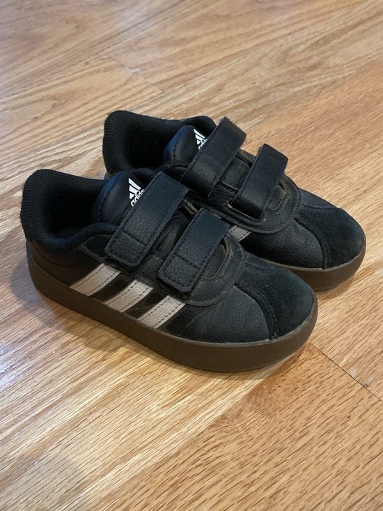 adidas Other - adidas Kids Black Sneakers with white Stripes